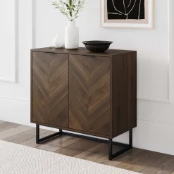 Storage Cabinet – 2 Doors + Shelf — Walnut Edition