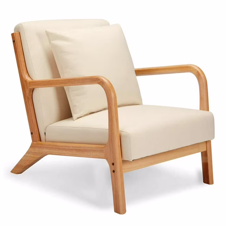 Wooden Accent Chair – Tapered Legs — Oak Edition